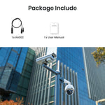 High Sensitivity CCTV Microphone with 45cm power/audio Cable - TAA Compliant