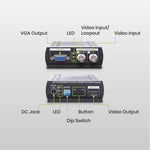 HDCVI/HDTVI/AHD/CVBS to HDMI/VGA/Composite Video/loop out Converter - TAA Compliant