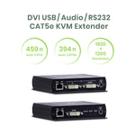 DVI USB/ Audio/ RS232 CAT5e KVM Extender - TAA Compliant