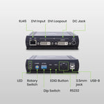 DVI USB/ Audio/ RS232 CAT5e KVM Extender - TAA Compliant