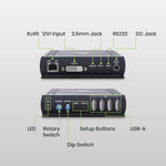 DVI USB/ Audio/ RS232 CAT5e KVM Extender - TAA Compliant