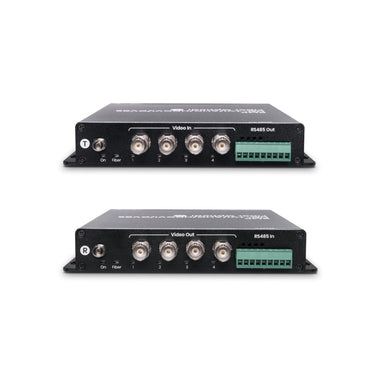 4 Channel HD-TVI/AHD/HDCVI/CVBS with RS485 Fiber Extender 20KM