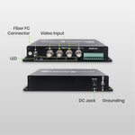 4 Channel HD-TVI/AHD/HDCVI/CVBS with RS485 Fiber Extender 20KM