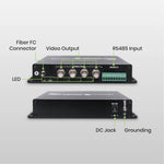 4 Channel HD-TVI/AHD/HDCVI/CVBS with RS485 Fiber Extender 20KM