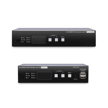 4K HDMI® KVM & USB, RS232, IR, Audio over IP Extender with PoE - TAA Compliant