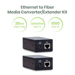 Ethernet to Fiber Media Converter/Extender Kit