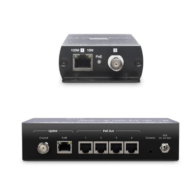 90W 4 Port Long Reach PoE Extender over Coax - TAA Compliant