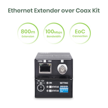 Ethernet over Coax Adapter Kit 800m at 100Mbps