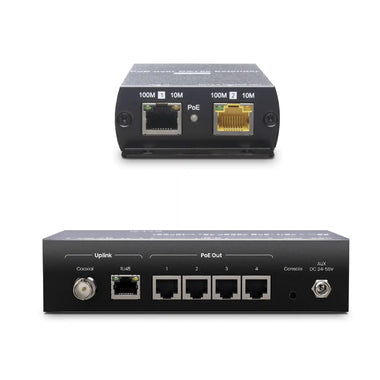4-Port Long Reach PoE Extender over Cat5e Kit - TAA Compliant