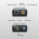 4-Port Long Reach PoE Extender over Cat5e Kit - TAA Compliant