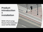 4-Port Long Reach PoE Extender over Cat5e Kit - TAA Compliant