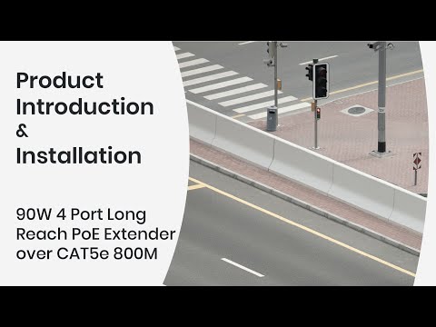 4-Port Long Reach PoE Extender over Cat5e Kit - TAA Compliant
