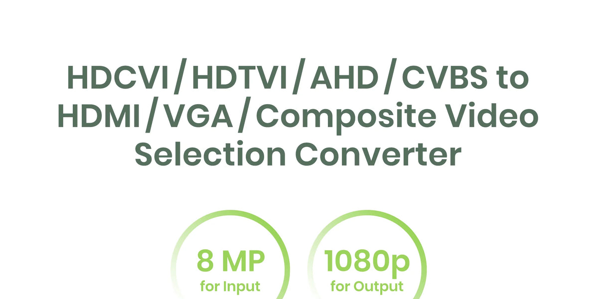 HDCVI/HDTVI/AHD/CVBS to HDMI/ VGA/ Composite Video Selection Converter ...
