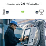Compact DVI Fiber Extender 1KM - TAA Compliant