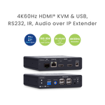 SwiftSync 2.0 4K60Hz HDMI® USB/Audio/RS232/IR CAT6/Fiber KVM Extender 100m/60km - TAA Compliant