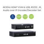 SwiftSync 4K HDMI® KVM & USB, RS232 , IR, Audio over IP Encoder/Decoder Set - TAA Compliant