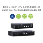 SwiftSync 4K HDMI® KVM & USB, RS232 , IR, Audio over PoE Encoder/Decoder Set - TAA Compliant