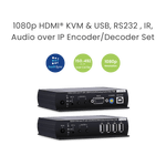1080P HDMI® KVM & USB, RS232, IR, Audio over IP Extender - TAA Compliant