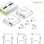 1080P HDMI® KVM & USB, RS232, IR, Audio over IP Extender - TAA Compliant