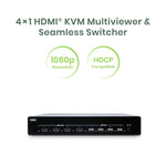 4 x 1 HDMI® KVM Multiviewer & Seamless Switcher