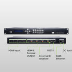 4K 60Hz 4 in 4 out HDMI® Matrix Switcher with Audio Extractor - TAA Compliant