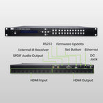 4K60Hz 10 in 10 out HDMI® Matrix Switcher with Audio Extractor - TAA Compliant