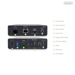 SwiftSync 4K60Hz USB-C (DP Alt Mode)/RS232/ KVM CAT5e/6 / Fiber Optic Extender (100W PD 3.0)